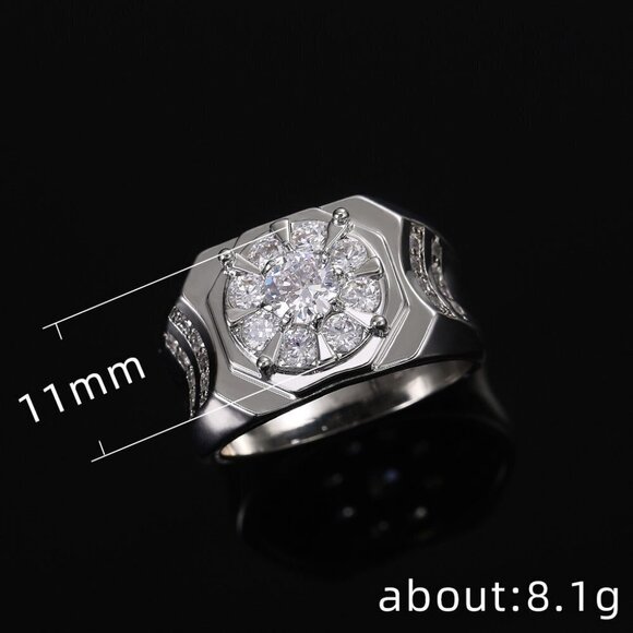 😍Engagement Flower Dazzle CZ Dainty Flower Ring Men/Women, L173 - Picture 6 of 6